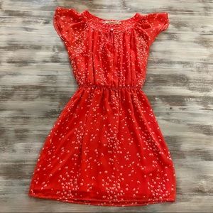 Chelsea & Violet Orange Bird Keyhole Dress